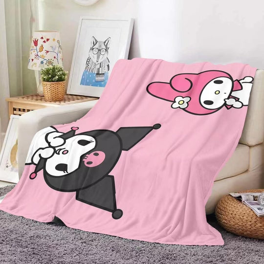 Hello Kitty Kuromi And My Melody Throw on Blankets – West Coast Paradize