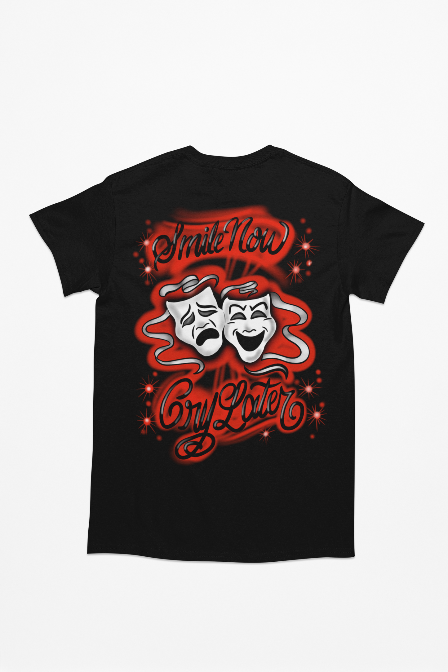 Red smile now cry later face masks T shirt unisex Adults & Kids