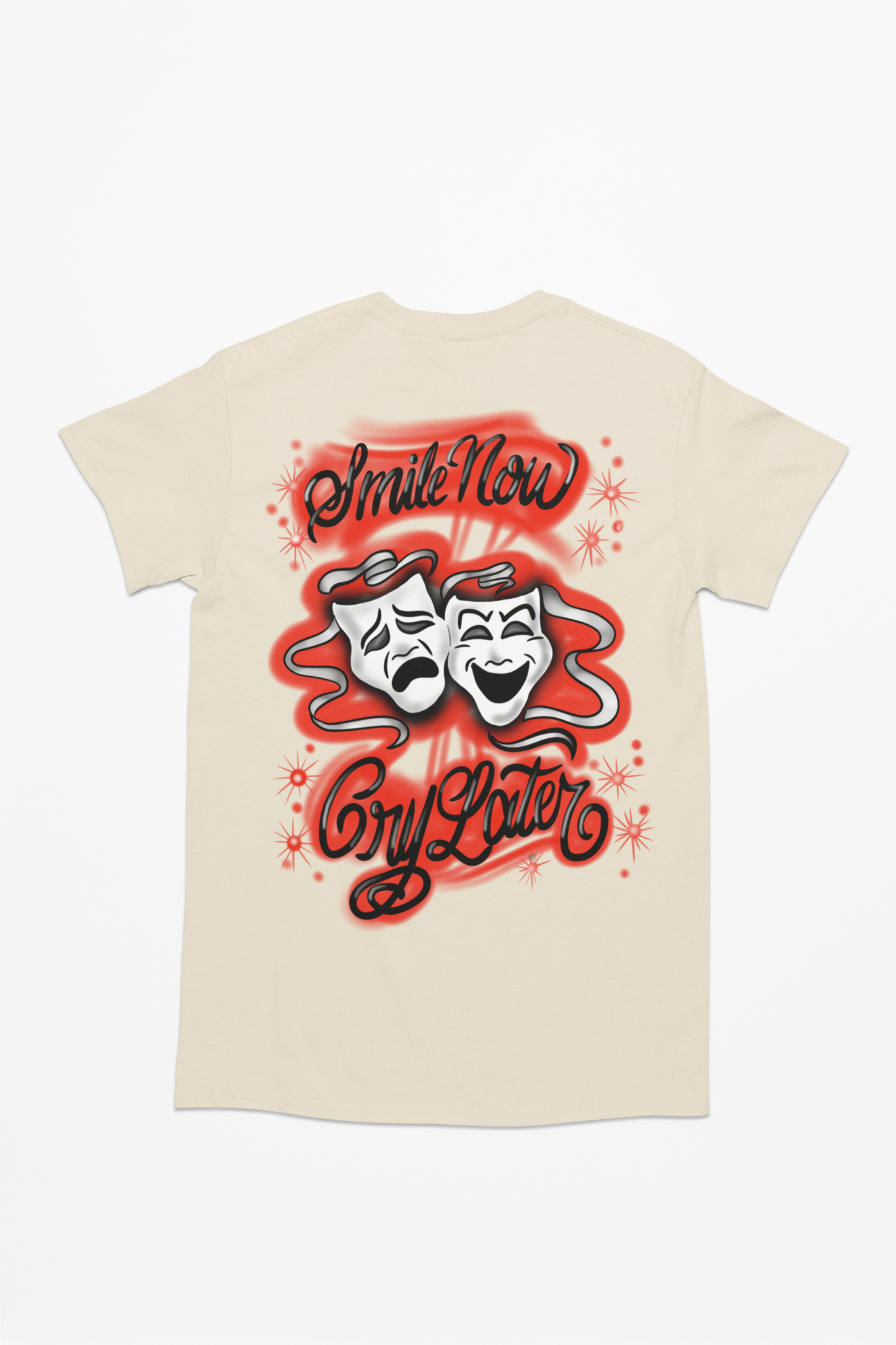 Red smile now cry later face masks T shirt unisex Adults & Kids