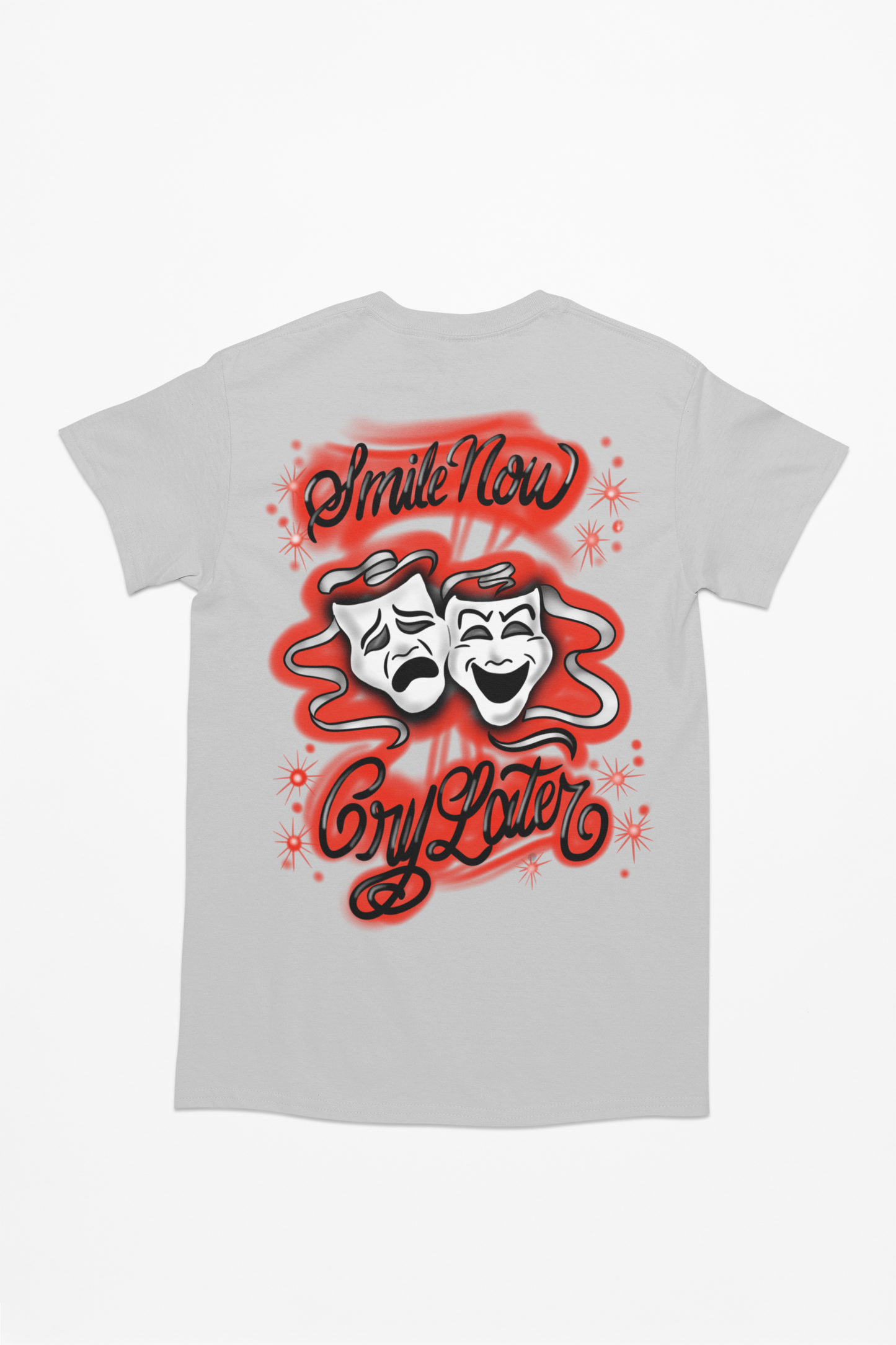 Red smile now cry later face masks T shirt unisex Adults & Kids