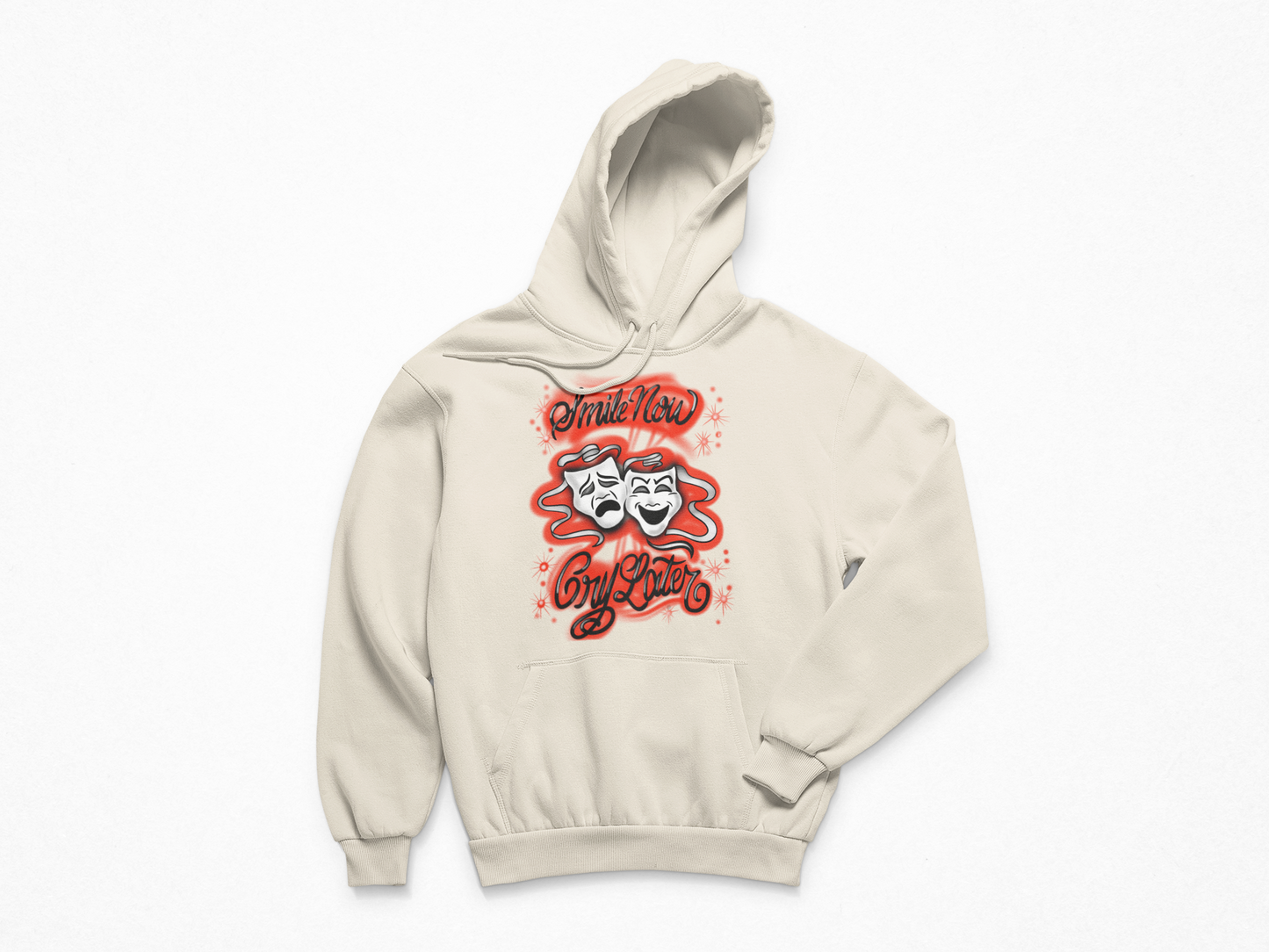 Red smile now cry later face masks Hoodie Unisex Adults & Kids