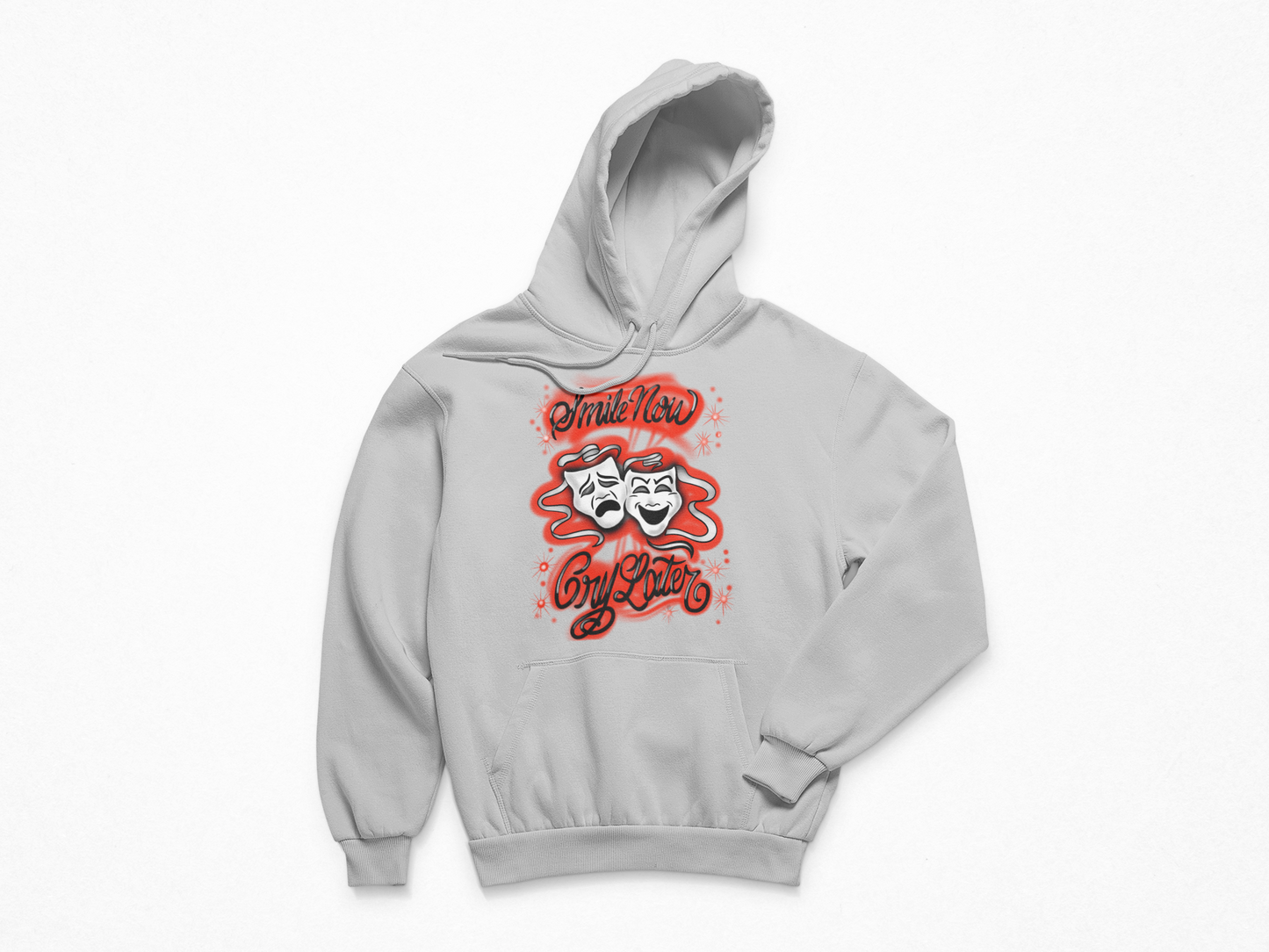 Red smile now cry later face masks Hoodie Unisex Adults & Kids