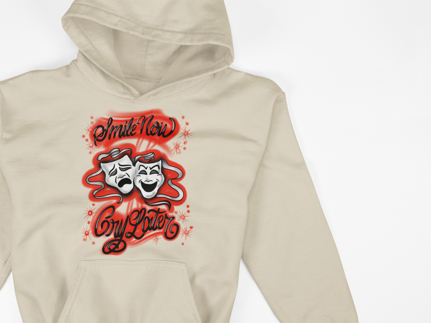 Red smile now cry later face masks Hoodie Unisex Adults & Kids