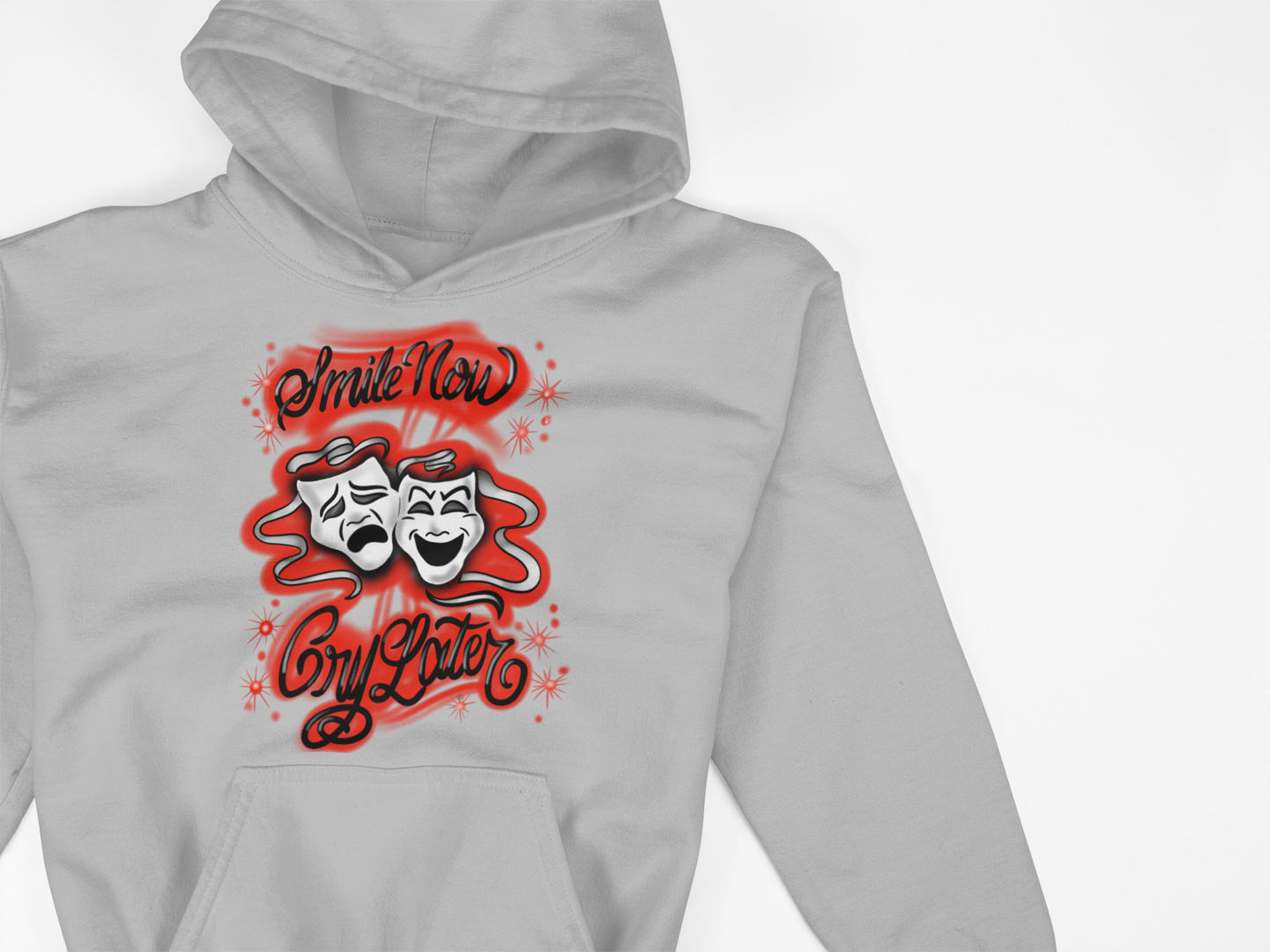 Red smile now cry later face masks Hoodie Unisex Adults & Kids