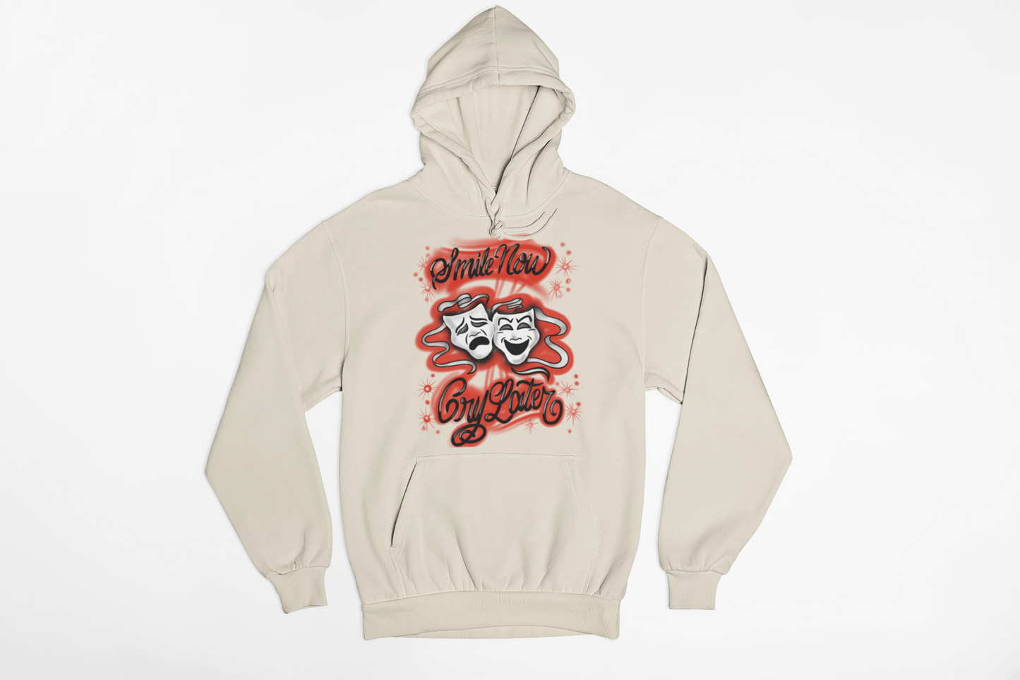 Red smile now cry later face masks Hoodie Unisex Adults & Kids