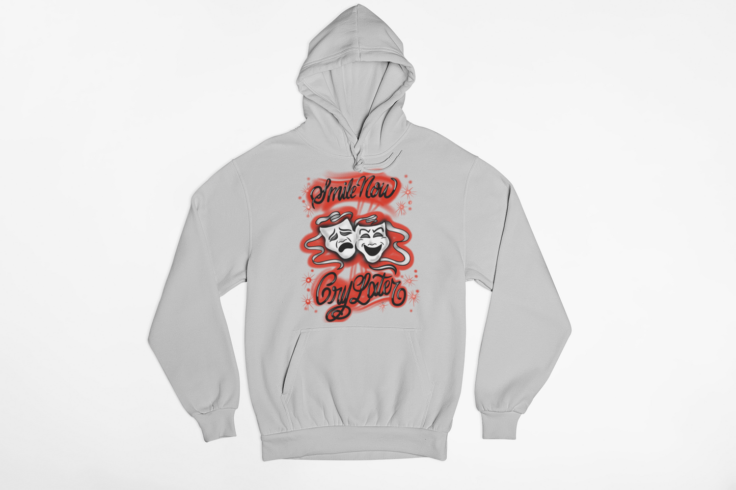 Red smile now cry later face masks Hoodie Unisex Adults & Kids