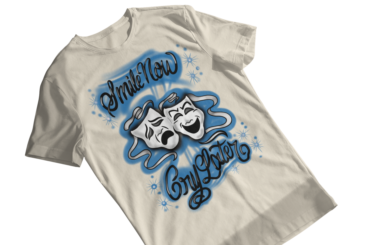 Blue smile now cry later T shirt unisex Adults & Kids