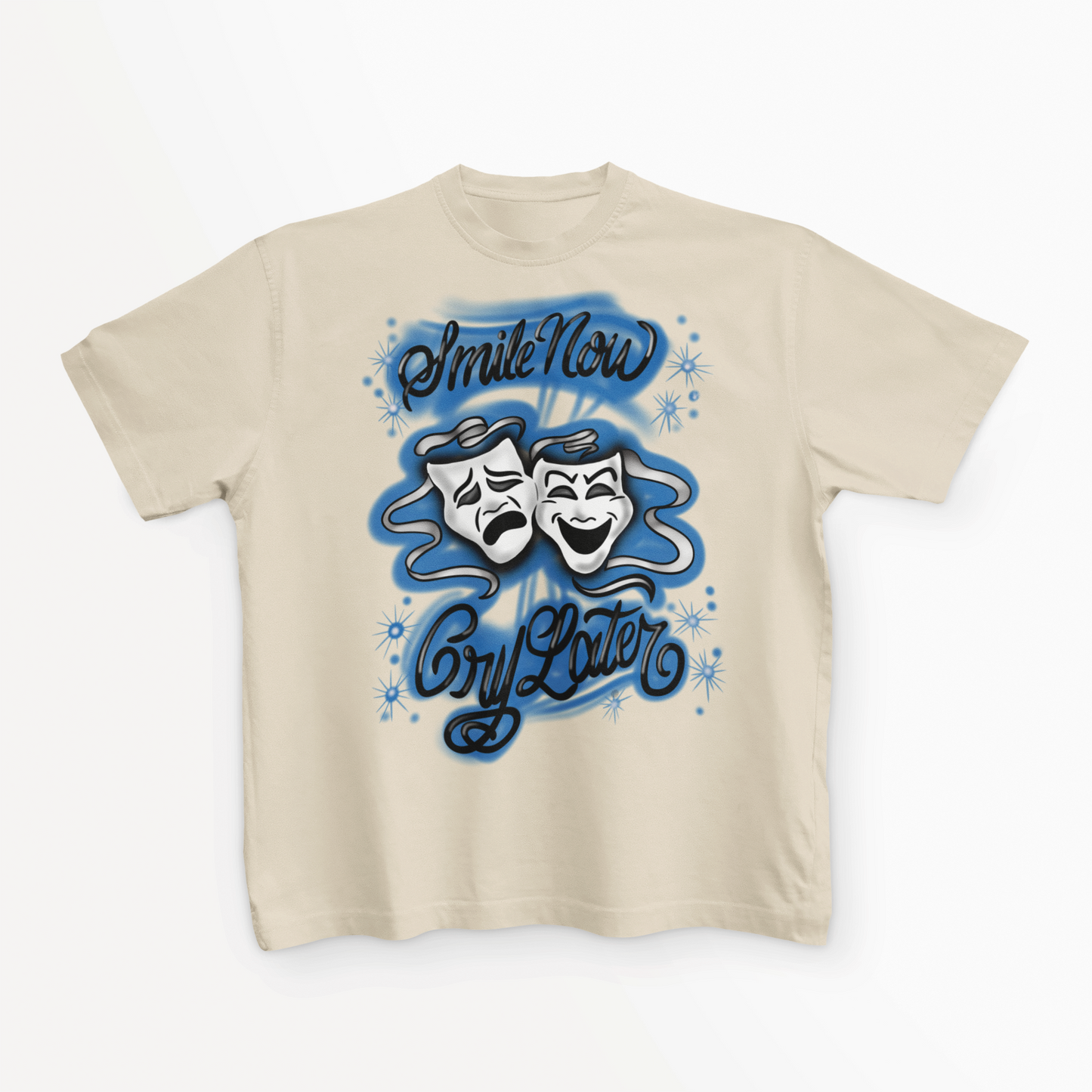 Blue smile now cry later T shirt unisex Adults & Kids