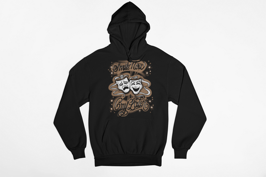 Brown smile now cry later face masks Hoodie Unisex Adults & Kids no