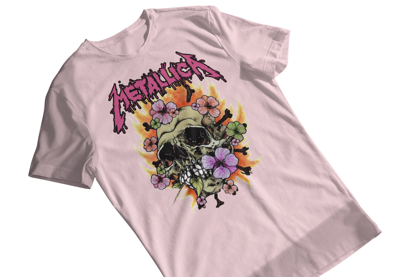 Metallica Skull Roses T shirt unisex Adults & Kids