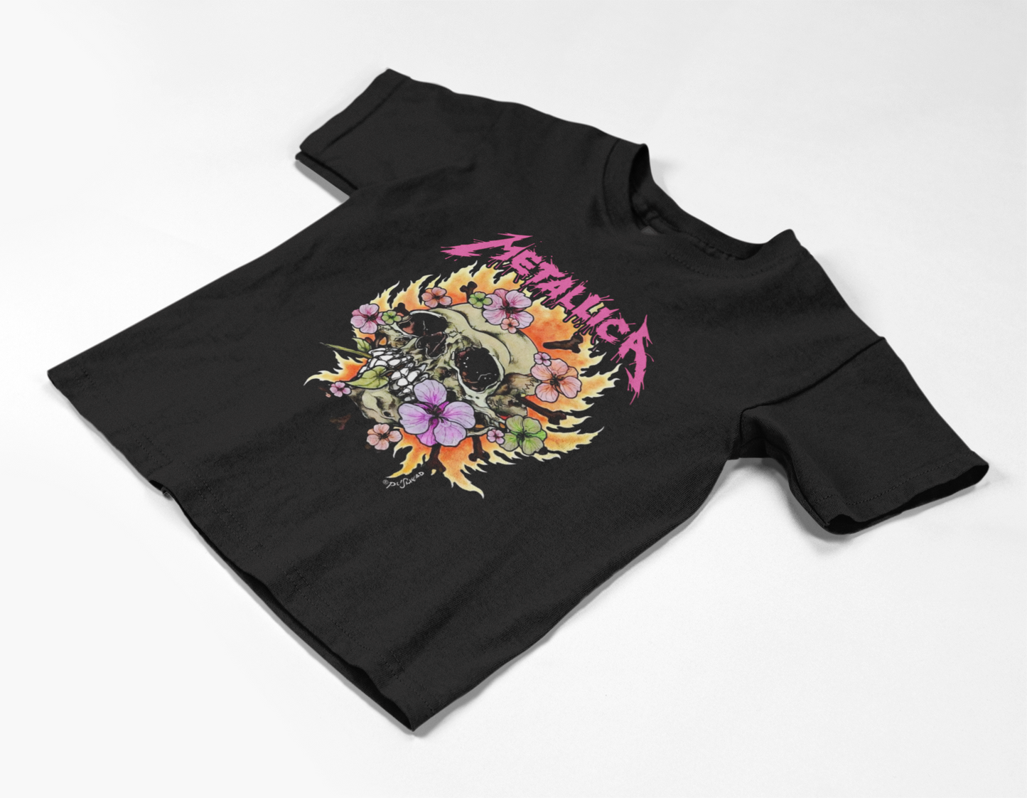 Metallica Skull Roses T shirt unisex Adults & Kids