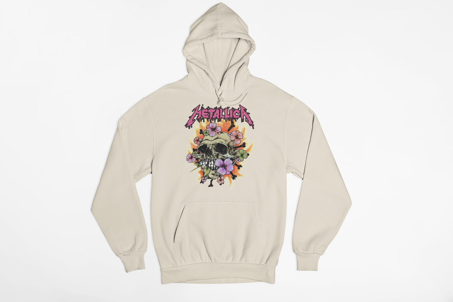 Metallica Skull Roses Hoodie Unisex Adults & Kids