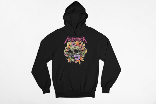 Metallica Skull Roses Hoodie Unisex Adults & Kids