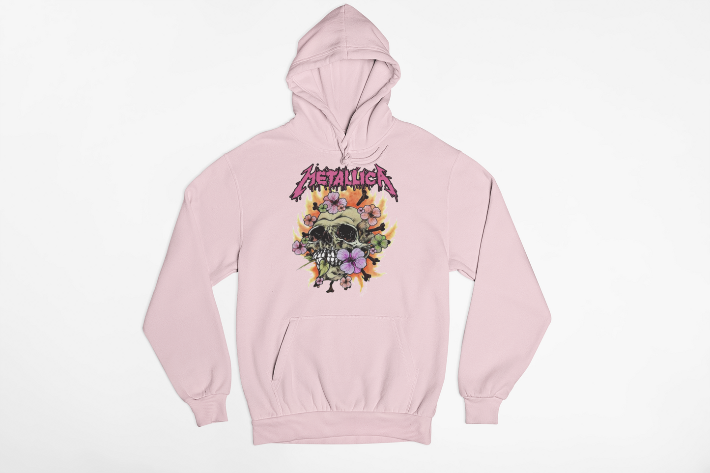 Metallica Skull Roses Hoodie Unisex Adults & Kids