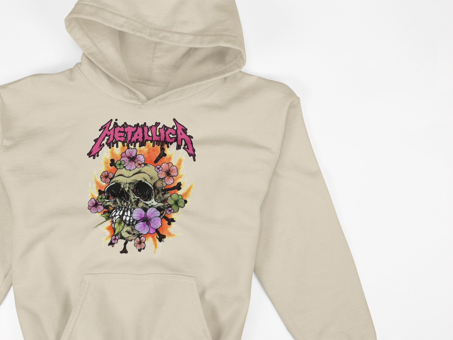 Metallica Skull Roses Hoodie Unisex Adults & Kids