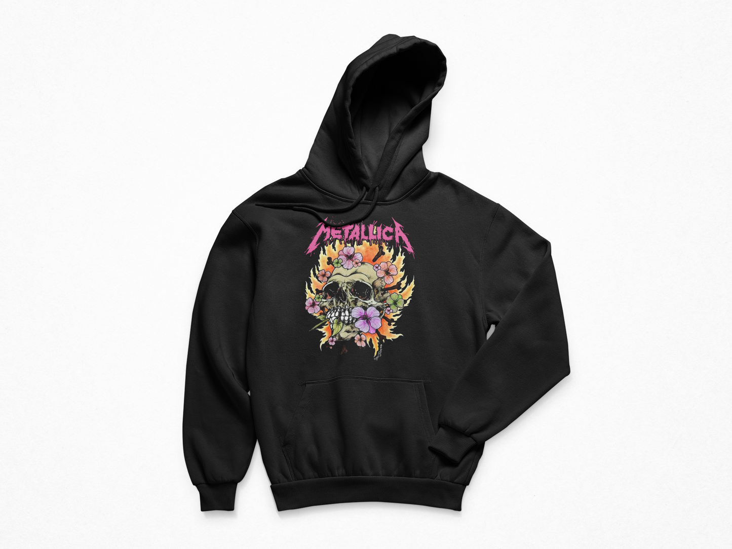 Metallica Skull Roses Hoodie Unisex Adults & Kids