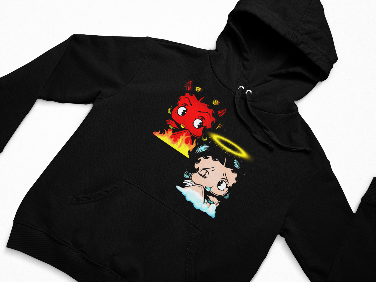 Betty boo Naughty or Nice Hoodie Unisex Adults