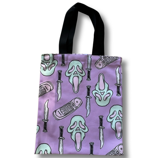 Ghost Face Purple Tote Bag